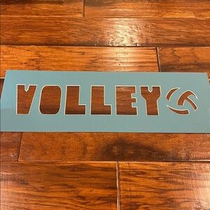 Handmade Blue Volleyball Photo Cut Out Wall Hanging.